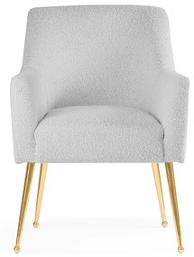 JEDÁLENSKÁ STOLIČKA KRESLO GRATIA SIVÁ ZLATÉ NOHY