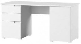 CELENE písací stôl 15 biela/biely lesk