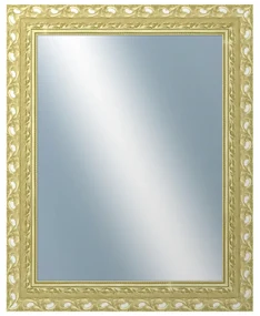 DANTIK - Zrkadlo v rámu, rozmer s rámom 80x100 cm z lišty ROKOKO zlatá hádzaná (2882)