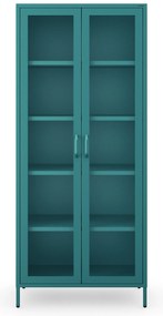 Vitrína ANGELO, 800 x 1850 x 450 mm, Modern: morská modrá