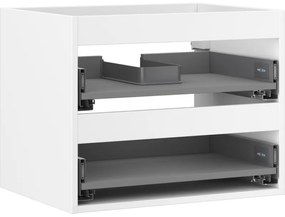 Mexen Box-A, závesná skrinka 60 cm, 2 zásuvky, biela matná, 91AX0-0600-470-2-01