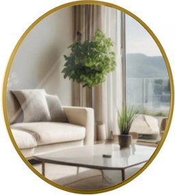 Nástenné zrkadlo Elsie M 323821 - 45x45 cm - Zlatá lesk