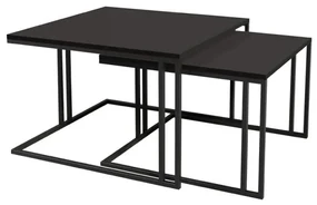 Set dvoch konferenčných stolíkov Froyw, Farba: Čierna/arktická biela