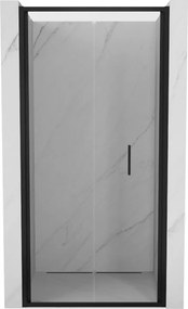 Mexen Exo skladacie sprchové dvere 85 cm, priehľadné, čierne - 816-085-000-70-00
