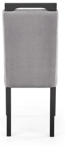 Jedálenská stolička CLARION čierna, látka sivá