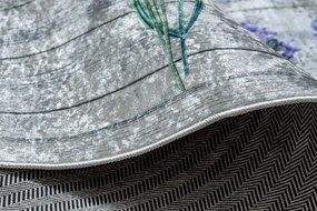 Protišmykový koberec / behúň ANDRE 2716 sivý / fialový