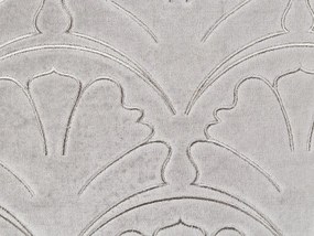 Sada 2 zamatových vankúšov s reliéfnym vzorom 45 x 45 cm sivá GLORIOSA Beliani
