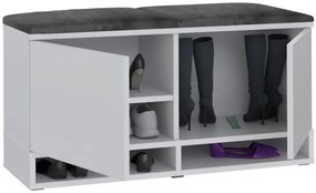 Bestent Botník s lavicou na sedenie White/ Grey 100x50x37cm