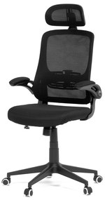 Kancelárska otočná stolička OLGA — sieť, čierna