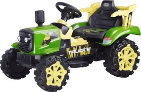 JOKOMISIADA Traktor s prívesom na akumulátor, svietiaci, zelený PA0234