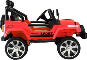 LEAN CARS Elektrické autíčko Jeep S2388 červené 4x45W
