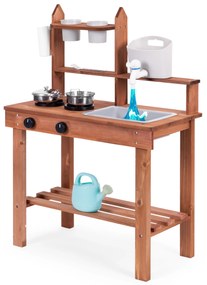 Vonkajšia kuchynka pre deti vyrobená z jedľového dreva, ECOTOYS