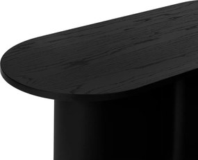 Čierny konferenčný stolík s doskou v dubovom dekore 50x115 cm Looi – noo.ma