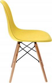 Dekorstudio Dizajnová jedálenská stolička v škandinávskom štýle - žltá