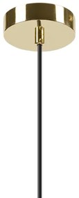 Luster na lanku HARMA 1xE27/15W/230V pr. 14 cm biela/zlatá