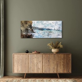 Obraz - Útes, akvarel (120x50 cm)