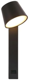 LED Nástenné bodové svietidlo s USB portom LED/8W/230V 3000K