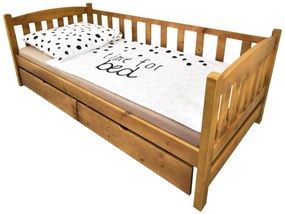 Wilsondo Detská posteľ so zábranou Oľga 2 - dub Rozmer: 200x90