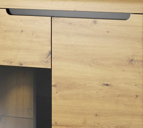 Nízka vitrína Nordi, dub artisan