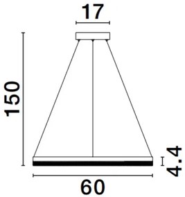 LED luster Adria 60 zlaté