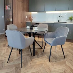 Jedálenská stolička SEVILLA zamatová, grafitová