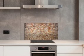 Sklenený obklad do kuchyne Tehlová múr kamenná 125x50 cm