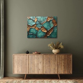 Obraz - Zeleno-zlatá maľba (70x50 cm)