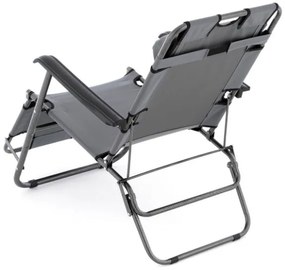 Garthen 74533 Skladacie záhradné lehátko, sivá