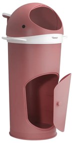 Tmavoružový plastový odpadkový kôš na plienky 25 l Whale – Kindsgut