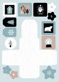 Adventný kalendár s vylupovacími obrázkami - Severské Vianoce