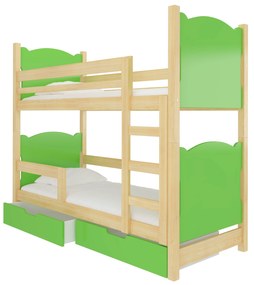 Poschodová detská posteľ 180x75 cm. Vlastná spoľahlivá doprava až k Vám domov. 1052103