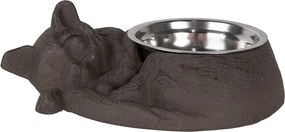 Miska pre mačky v tvare hnedej liatinovej mačky - 32*23*10 cm / 325 ml