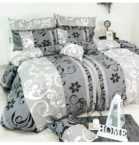 Obliečky bavlnené Lilien sivé EMI, Štandardný set jednolôžko obsahuje 1x 140x200 + 1x 70x90