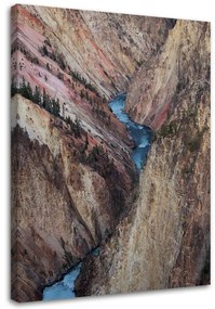 Gario Obraz na plátne Rútiaca sa rieka medzi skalami Rozmery: 40 x 60 cm