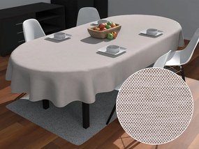 Biante Teflónový oválny obrus TF-066 Béžový režný 140x220 cm