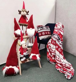 Vianočný sob stojaci 58 cm - červený