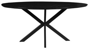 Jedálenský stôl z mangového dreva Bologna Black oválny 260x120 cm Mahom