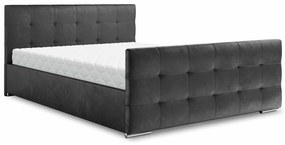 Manželská posteľ 160 cm Billie (tmavosivá) (s roštom a úložným priestorom). Vlastná spoľahlivá doprava až k Vám domov. 1046825