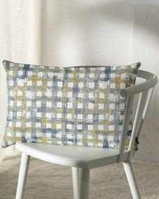 Karin - jednoduchá obliečka, 60x40cm farba produktu modrá látka zapletaná, vzorované