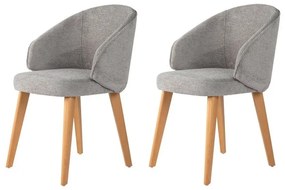 Súprava jedálenských stoličiek Bentley Grey and Light Oak, 2 ks