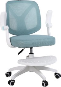 Detská otočná stolička Neoseat JUNI 010 s podnožou — látka, modrá