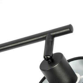 Moderné stropné svietidlo čierne 3-svetlo - Hetta