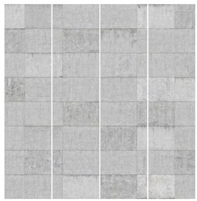 MANUFACTURER -  Súprava posuvnej záclony - Betónové dlaždice Pozrite šedé - 4 panely