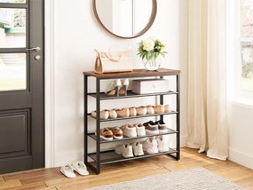 Botník Vasagle Mug 75 cm černý/hnědý