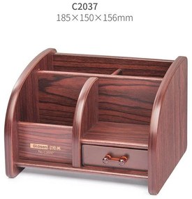 Stojan na perá so 3 priehradkami a 1 zásuvkou tmavé drevo