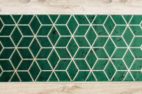 Behúň EMERALD exkluzívny 1014 glamour, styl kocka zelený/zlatý