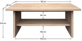 Tempo Kondela Konferenčný stolík 120, dub sonoma, NORTY TYP 15