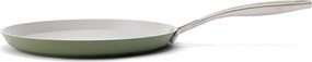 Elmich Nepriľnavá keramická panvica na palacinky Zen Ø 26 cm – olivovozelená