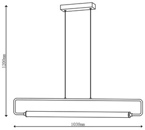 Závesný LED luster FELICJA na lankách LED/30W/230V 4000K čierny