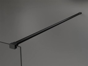 Mexen Kioto sprchová zástena 100x200 cm 8 mm, čierny profil, sklo efekt námrázy, 800-100-101-70-30